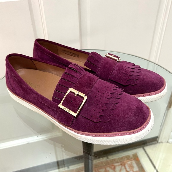 Vionic Suede Sunny Cambridge Kilte Slip-on On Loafers 10 - Picture 2 of 7